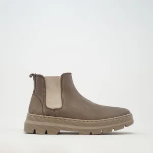 Natural World 7182 Elastic Chelsea Boot Beige