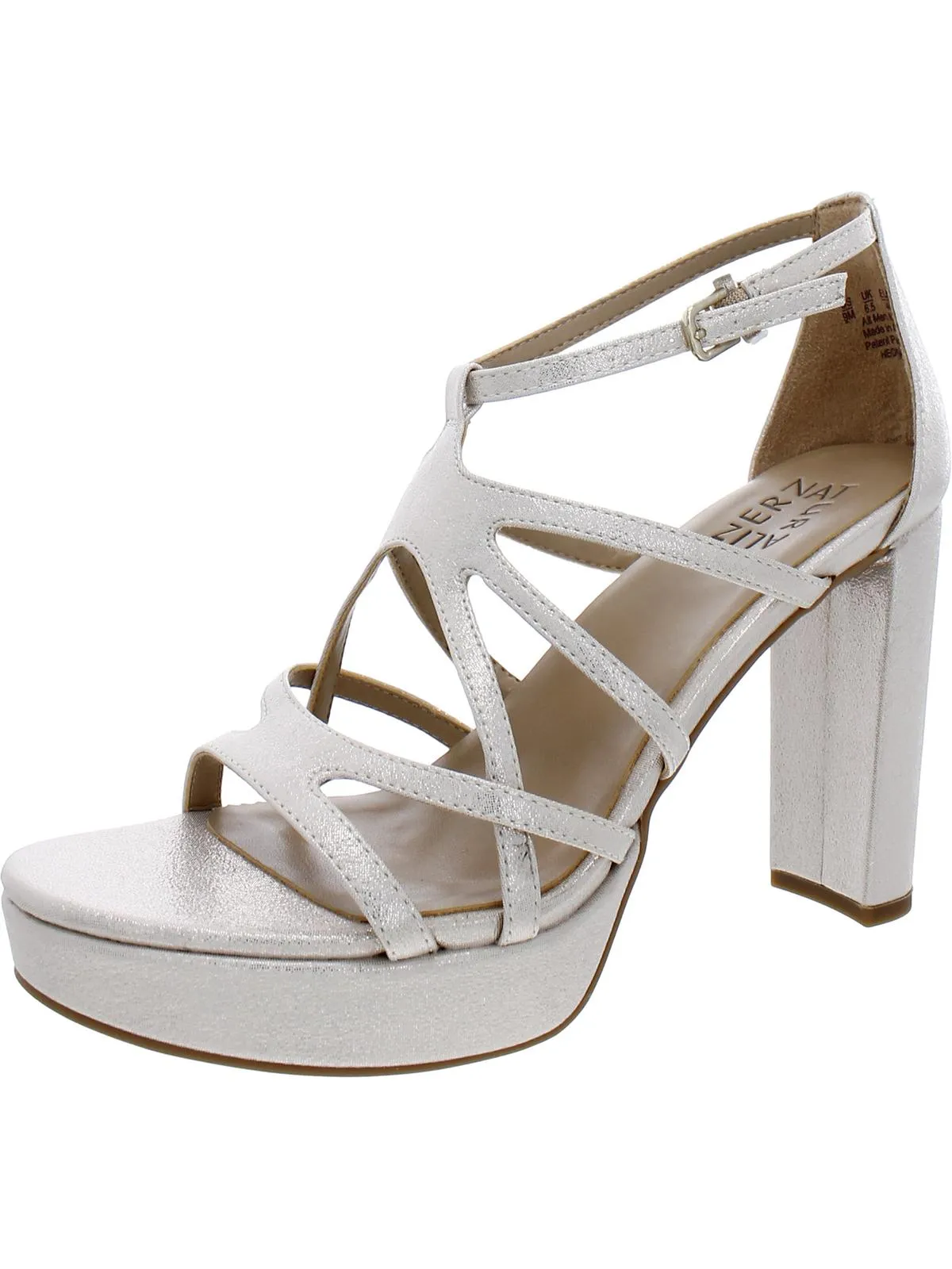 Neona Womens Faux Leather Heel Platform Sandals