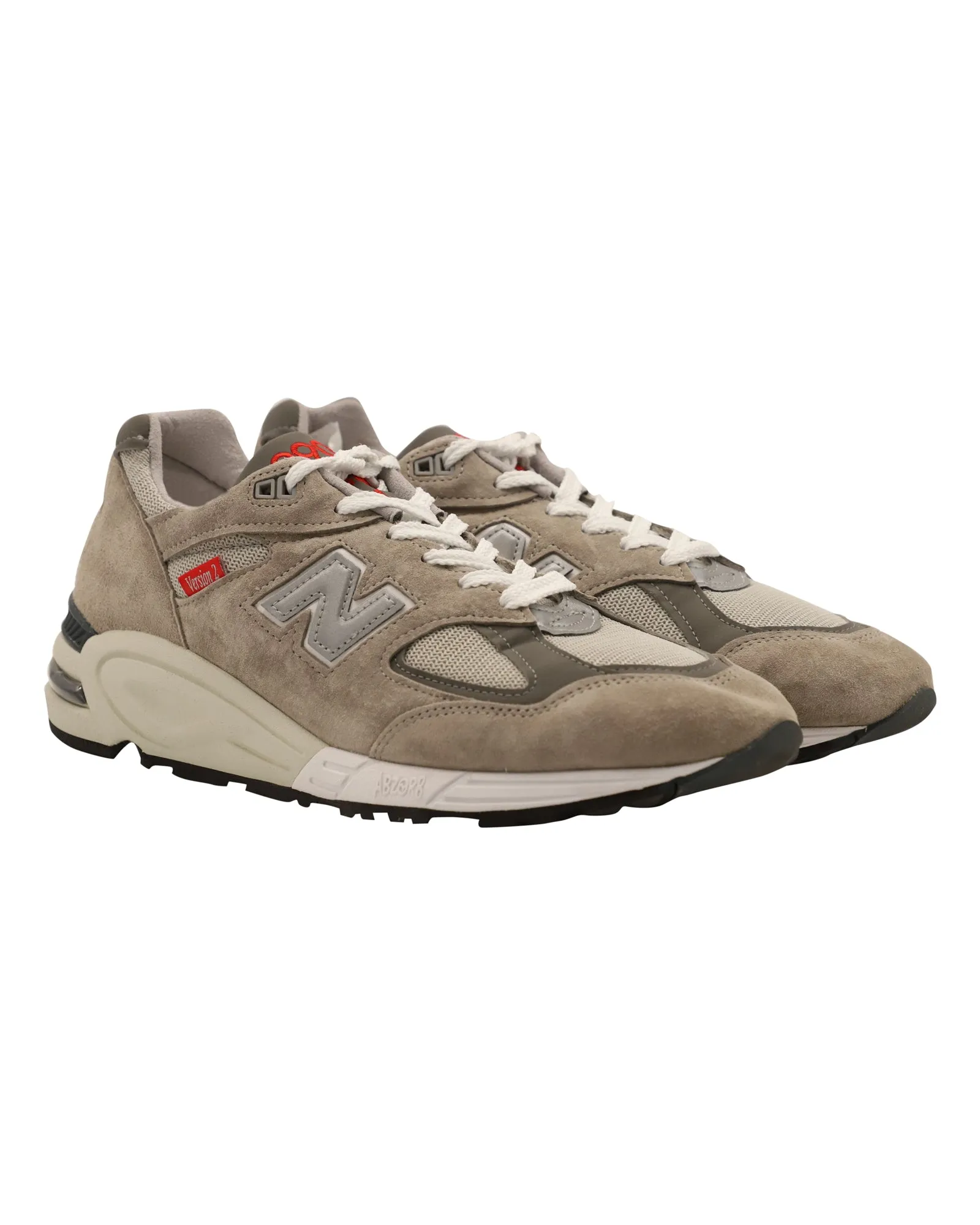 New Balance 990V2 History Pack Sneakers in Grey Suede