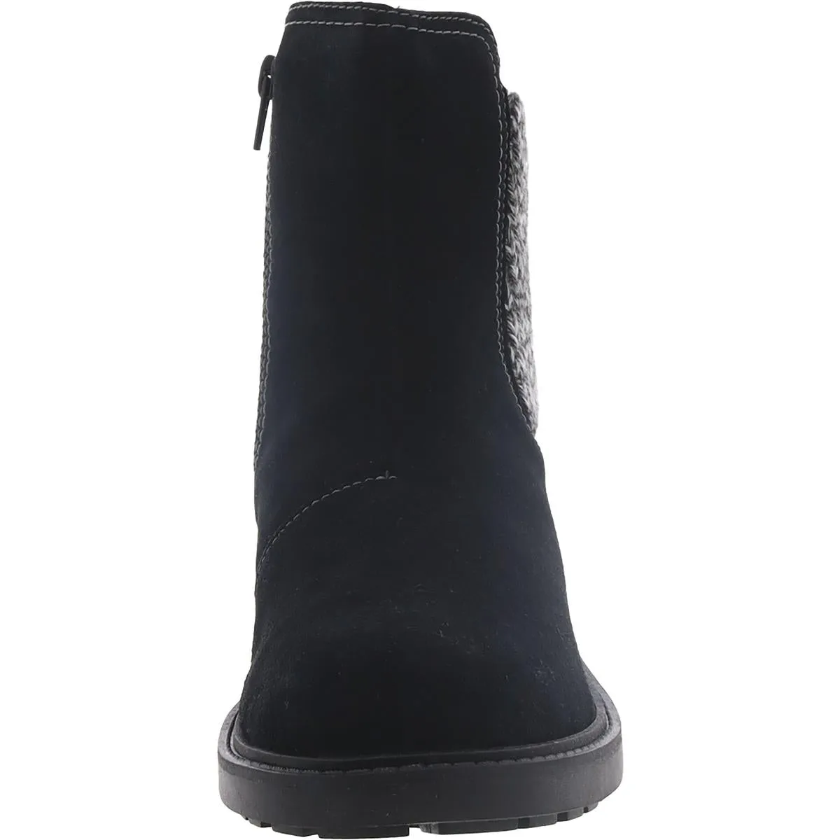 Opal Sky Womens Suede Block Heel Ankle Boots