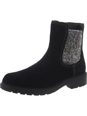 Opal Sky Womens Suede Block Heel Ankle Boots
