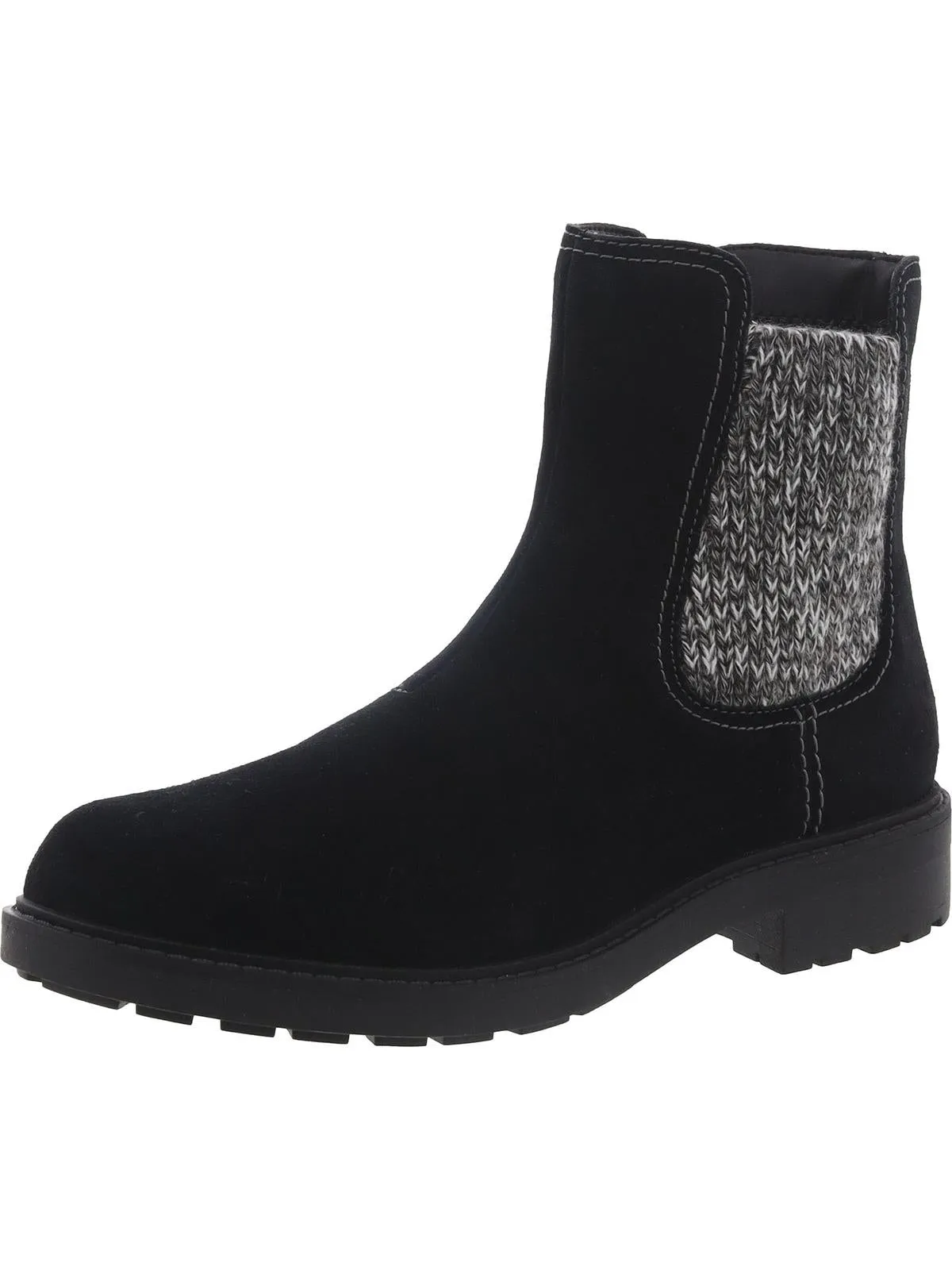 Opal Sky Womens Suede Block Heel Ankle Boots