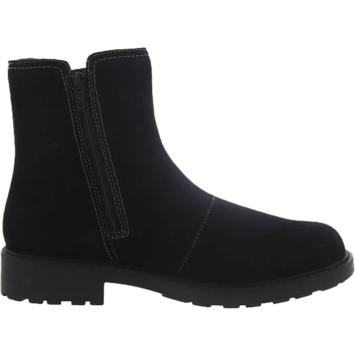 Opal Sky Womens Suede Block Heel Ankle Boots