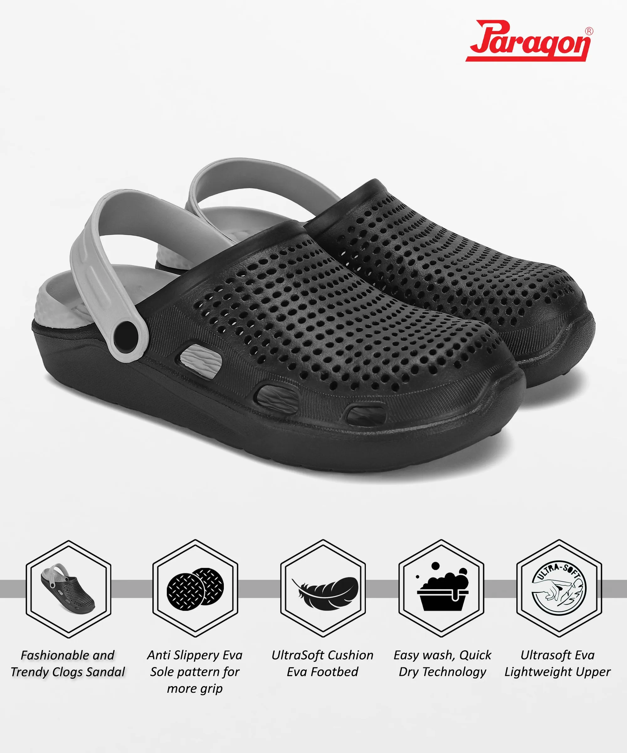 Paragon  EVK10916G Men Casual Clogs | Stylish, Durable, Casual & Comfortable | For Everyday Use