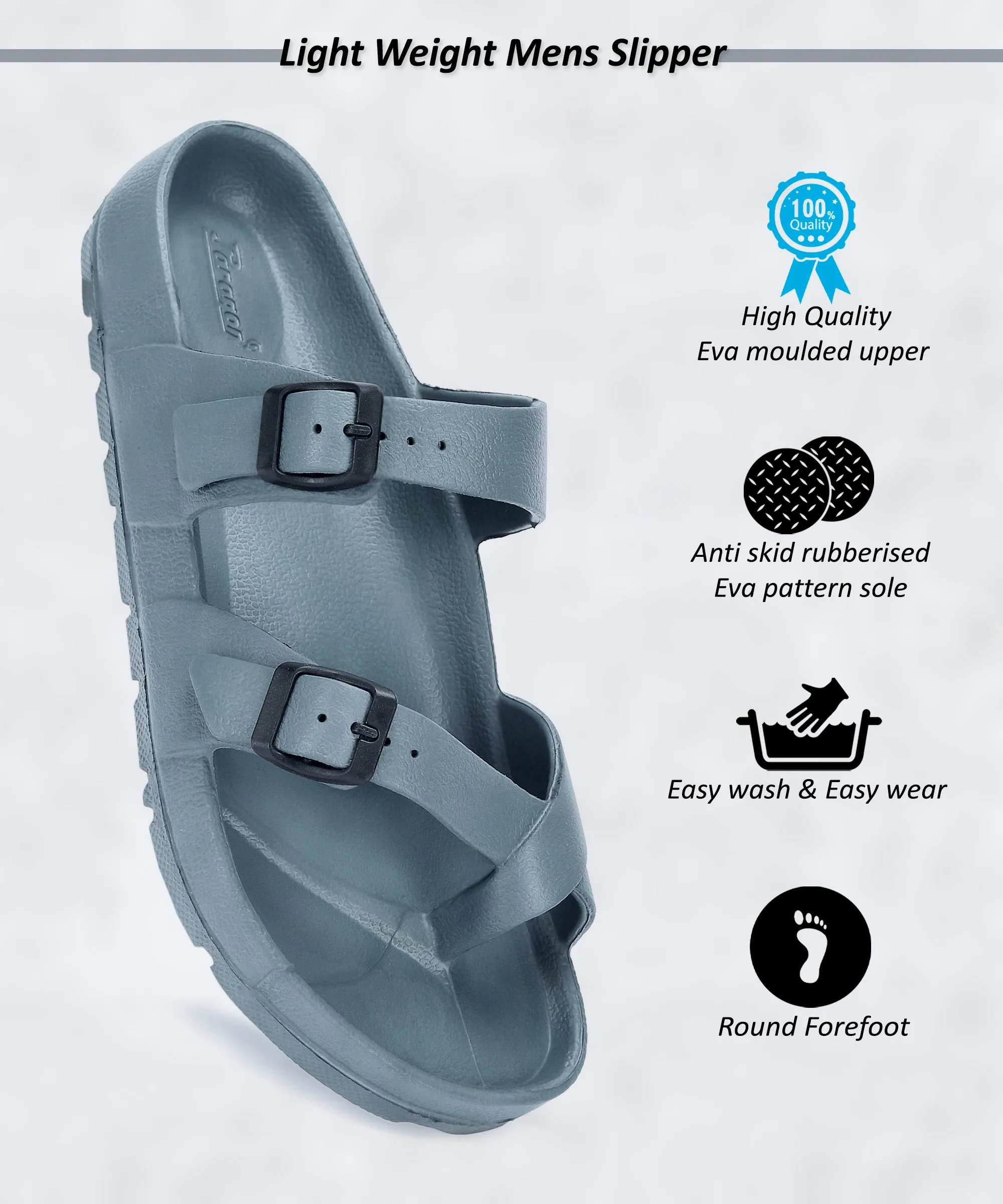 Paragon EVK3408G Men Casual Sliders | Stylish Trendy Lightweight Slides | Casual & Comfortable Slippers | Everyday Use