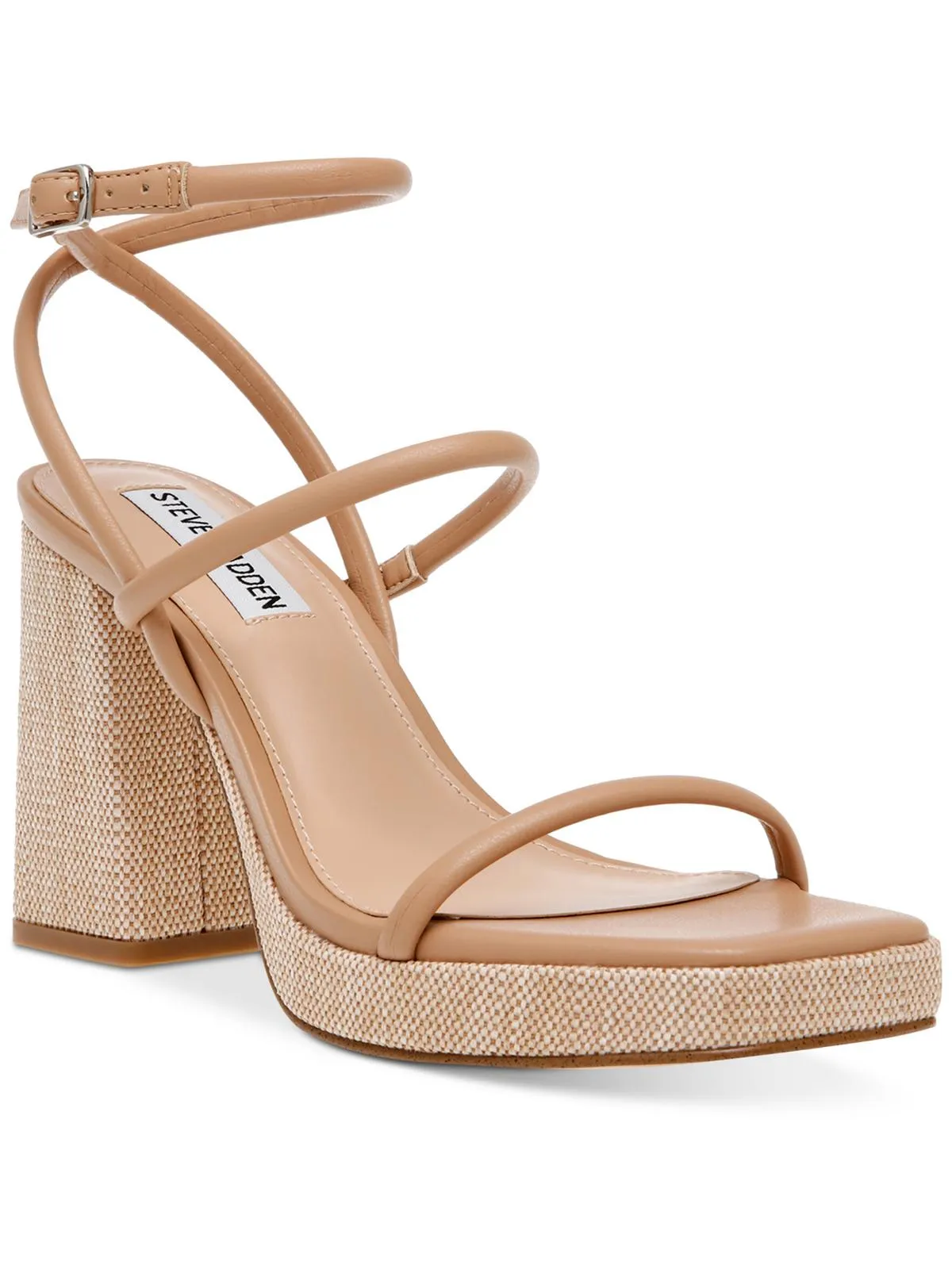 Pennie Womens Faux Leather Platform Slingback Sandals