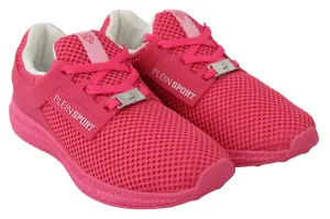 Plein Sport Fuxia Beetroot Polyester Runner Becky Sneakers Women's Shoes