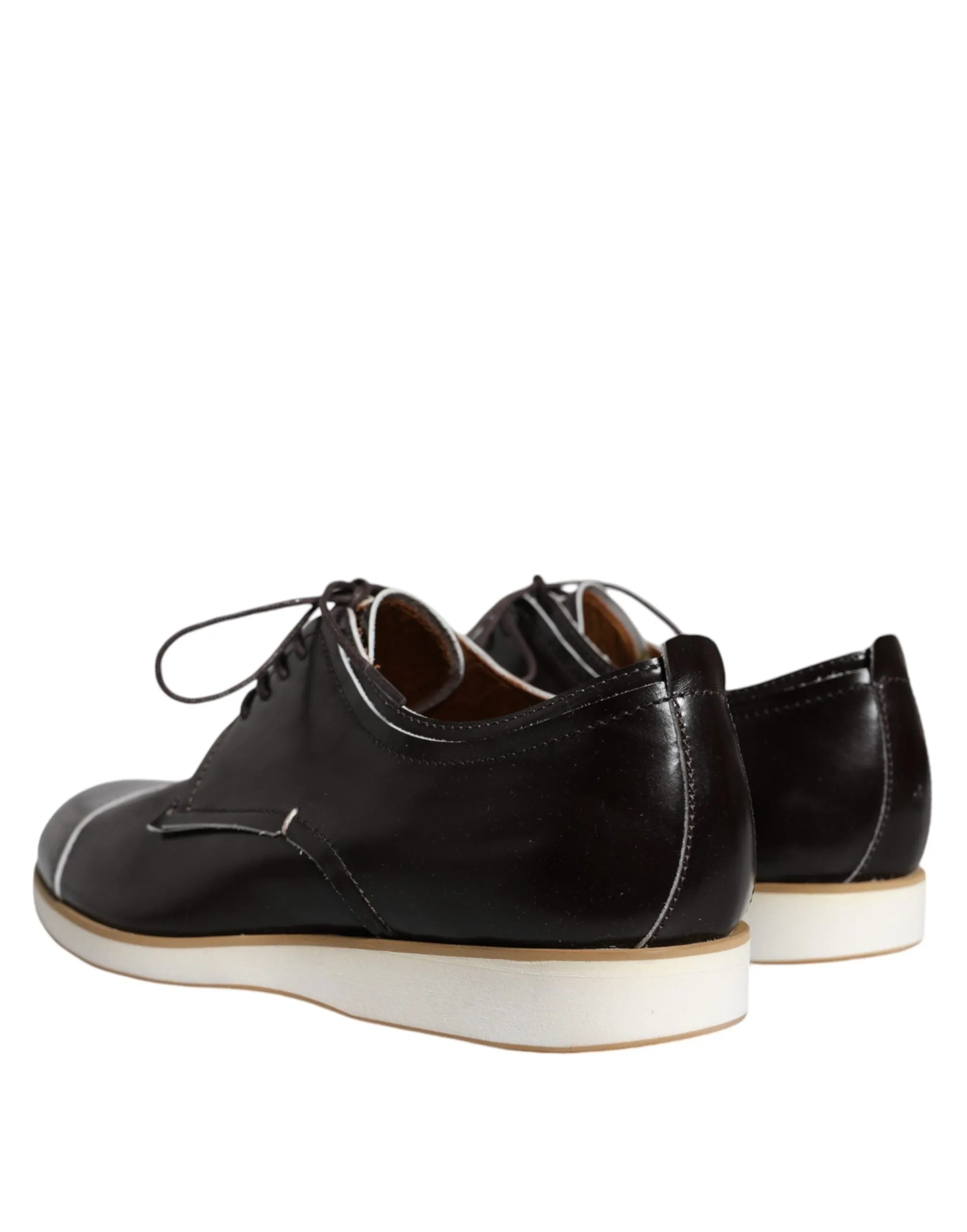 Pollini   Leather Lace Up Men Dress Formal Men's Shoes (Pre-Owned)