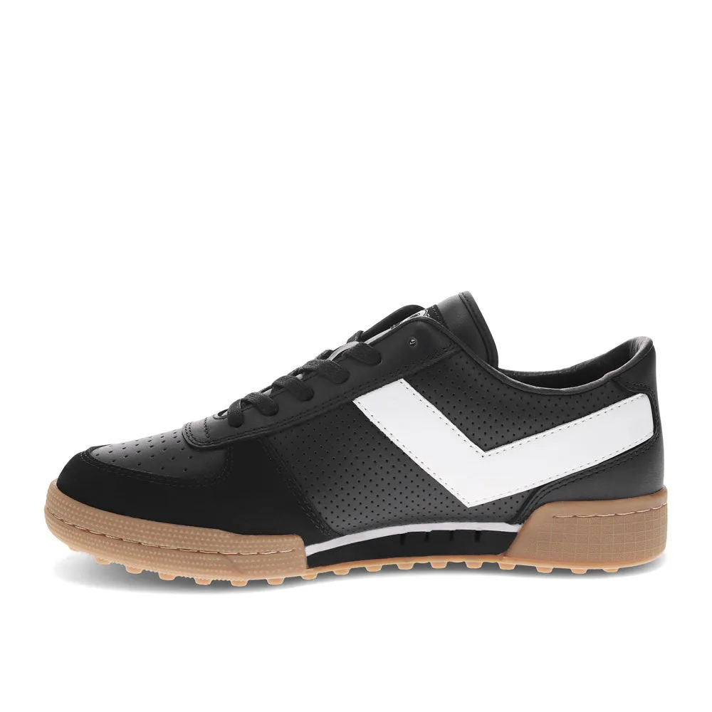 PONY Mens Linebacker Lux Genuine Leather and Suede Premium Lace Up Athletic Sneaker Shoe