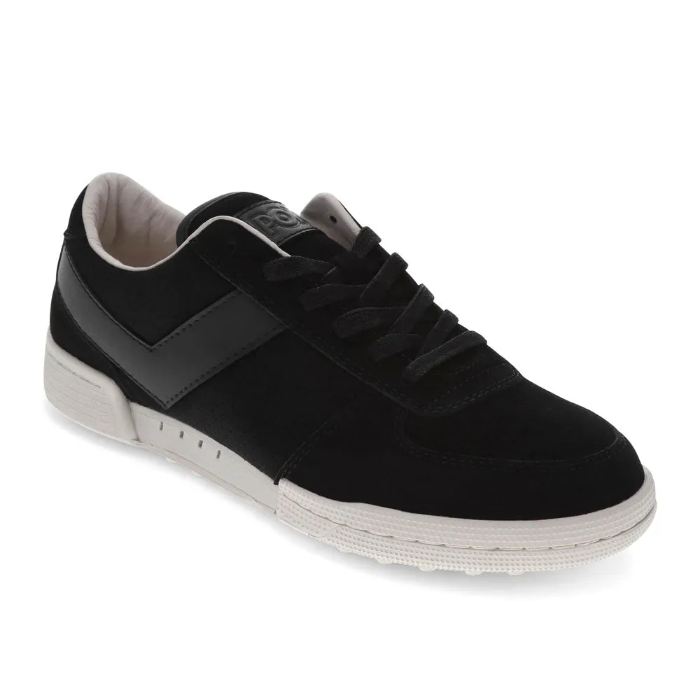 PONY Mens Linebacker Lux Genuine Leather and Suede Premium Lace Up Athletic Sneaker Shoe