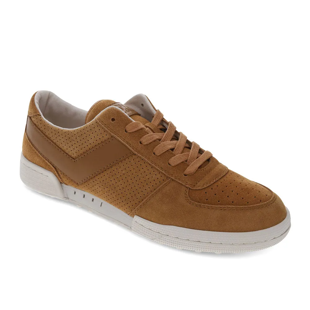 PONY Mens Linebacker Lux Genuine Leather and Suede Premium Lace Up Athletic Sneaker Shoe