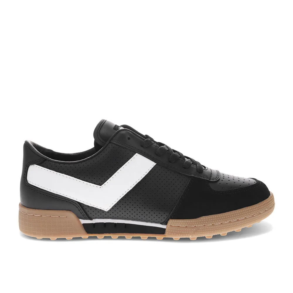 PONY Mens Linebacker Lux Genuine Leather and Suede Premium Lace Up Athletic Sneaker Shoe