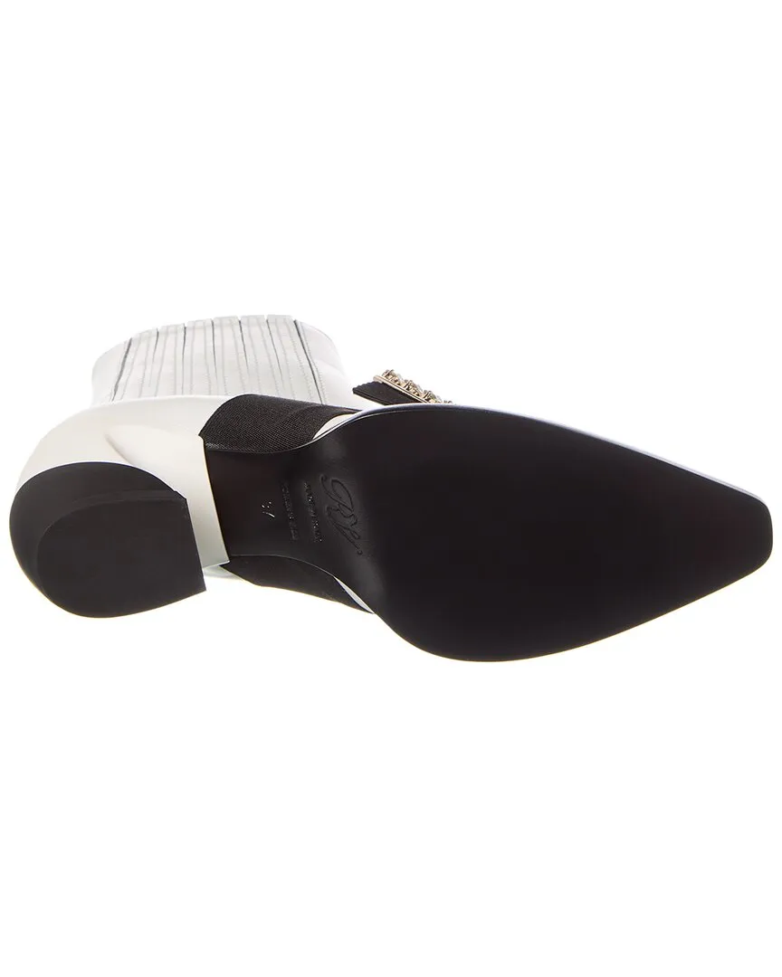 Roger Vivier Tex Strass Leather Boot