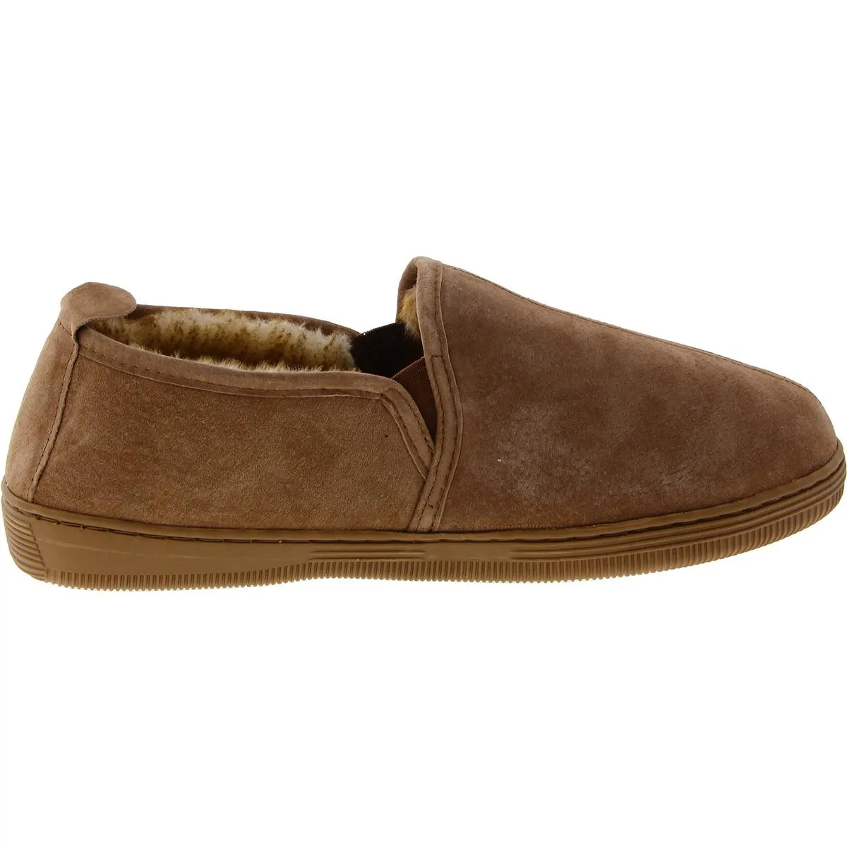 Romeo Mens Suede Fleece Lined Moccasin Slippers