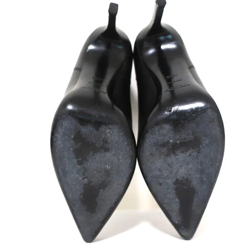 Saint Laurent Paris Chelsea Boots Black Leather Size 40.5 Point Toe Ankle Boots