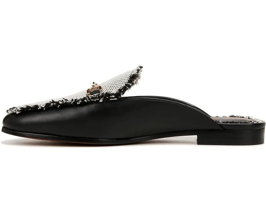 Sam Edelman Linnie Fray Slipper Women's US 6 Black Slip-On Penny Mules ZPP192