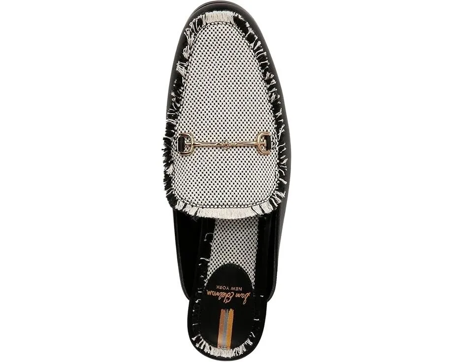 Sam Edelman Linnie Fray Slipper Women's US 6 Black Slip-On Penny Mules ZPP192