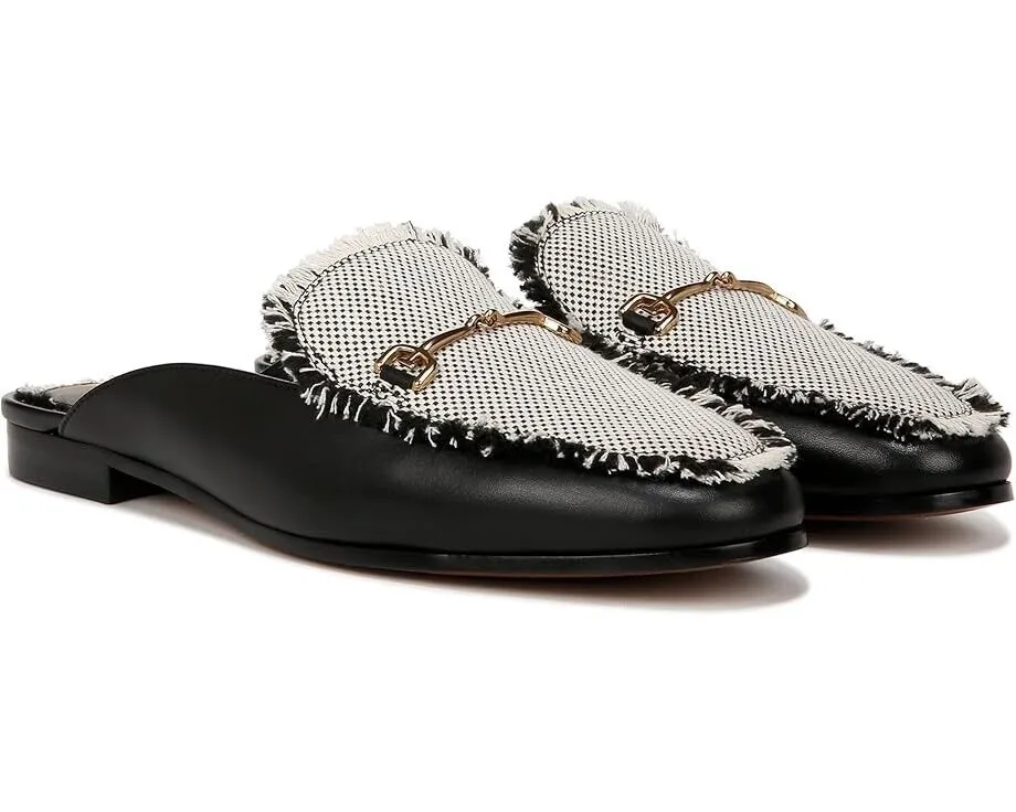 Sam Edelman Linnie Fray Slipper Women's US 6 Black Slip-On Penny Mules ZPP192
