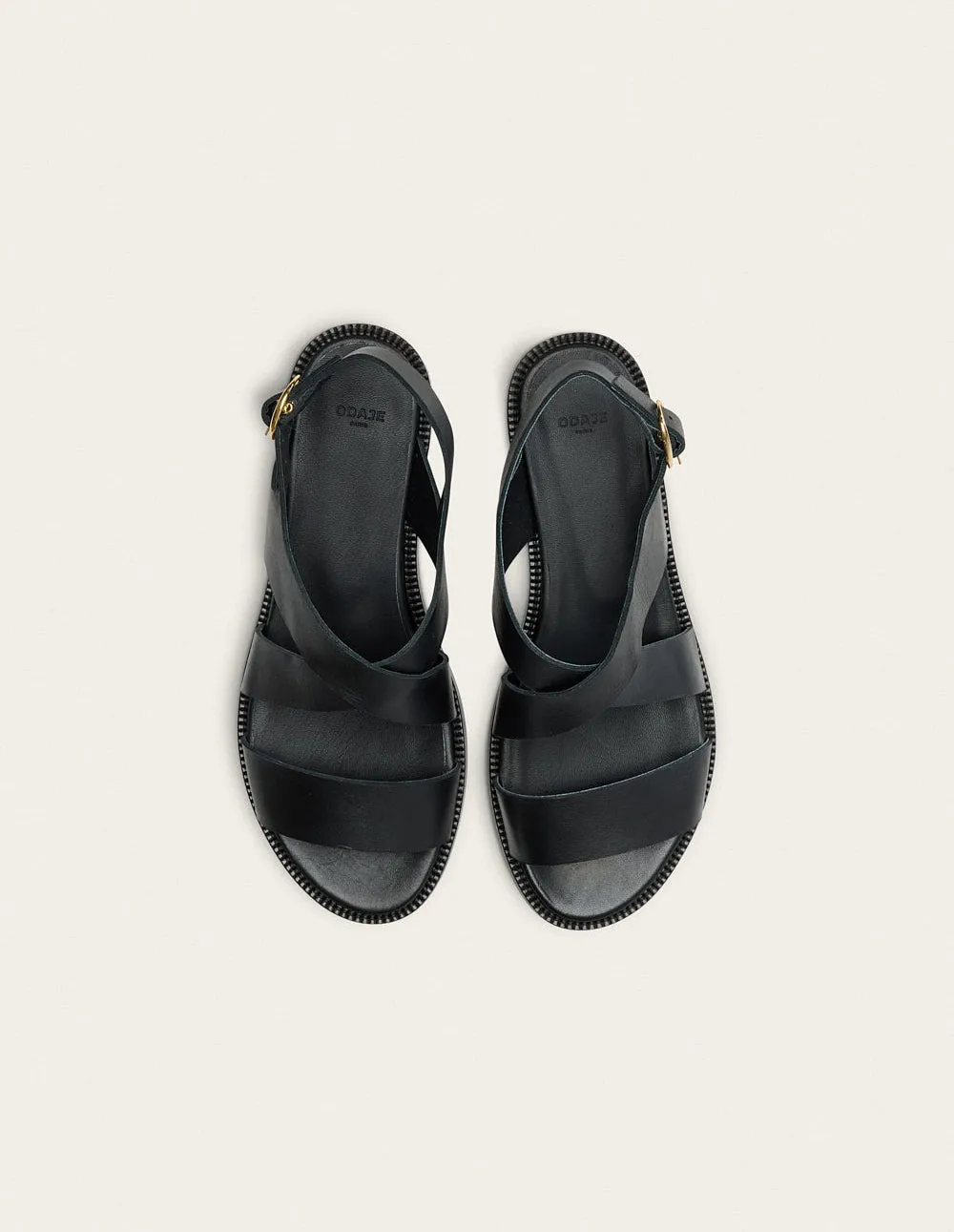Sandals Iris - Black leather