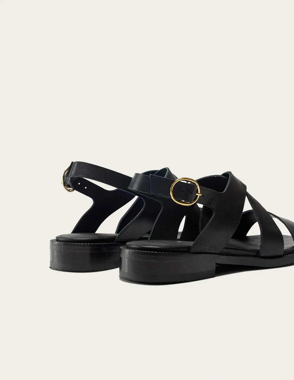 Sandals Iris - Black leather