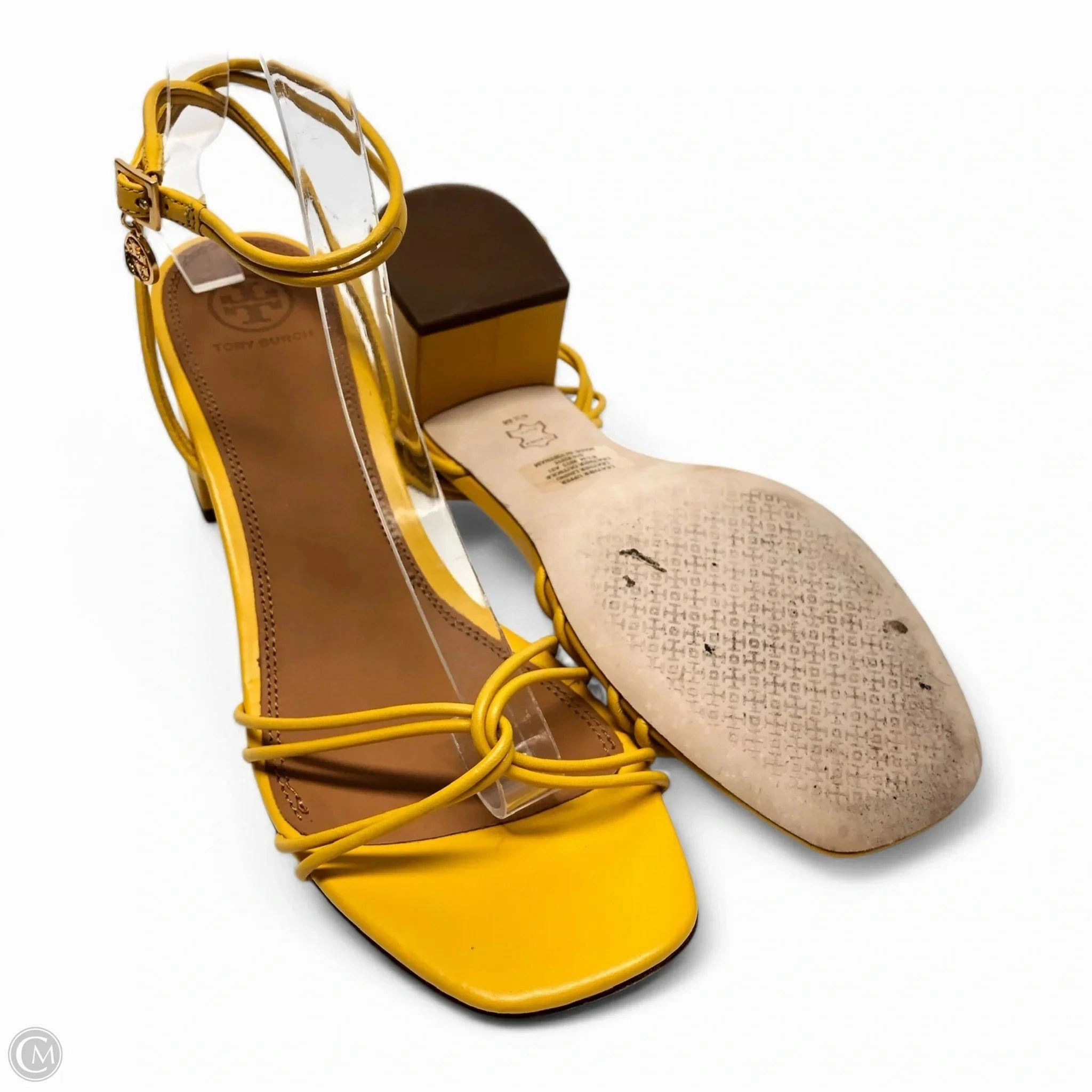 Sandals Designer By Tory Burch In Yellow, Size: 8.5