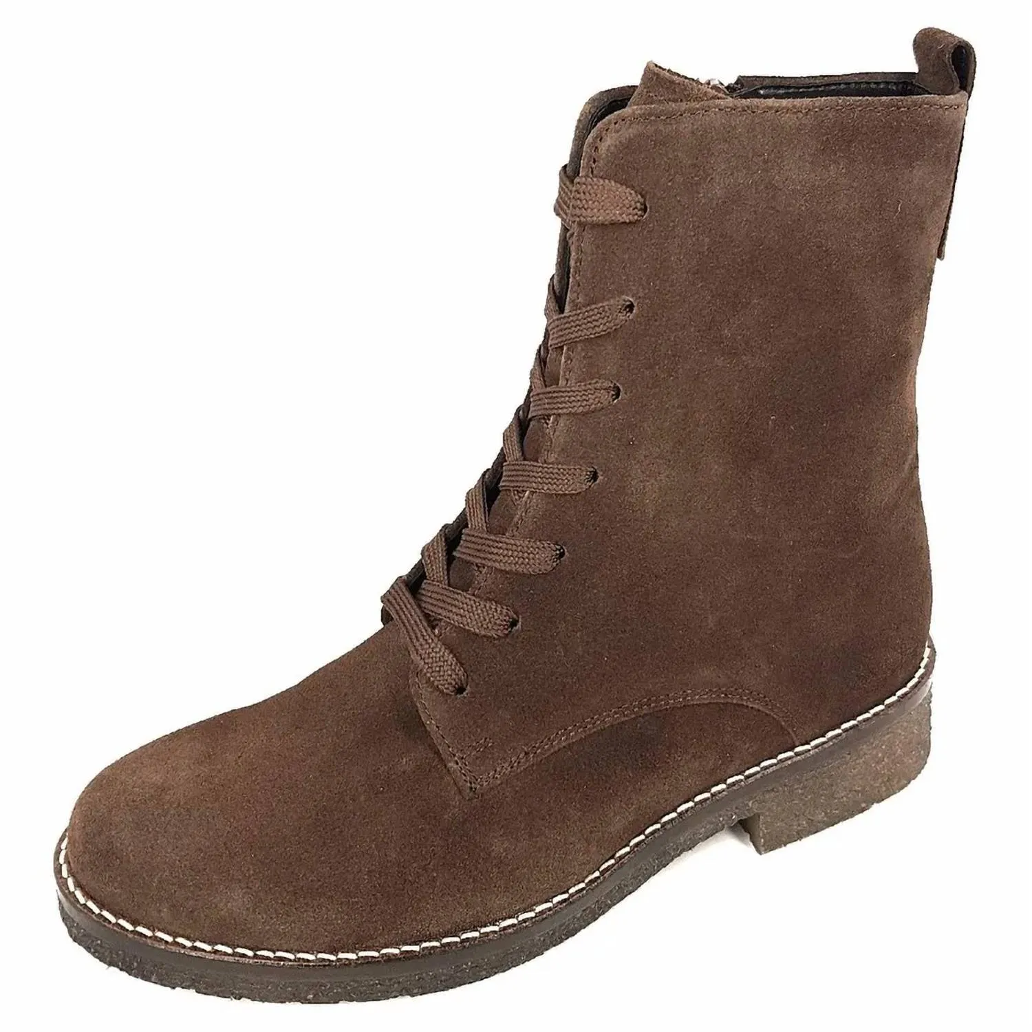 Short Lace Ankle Boot In Whiskey