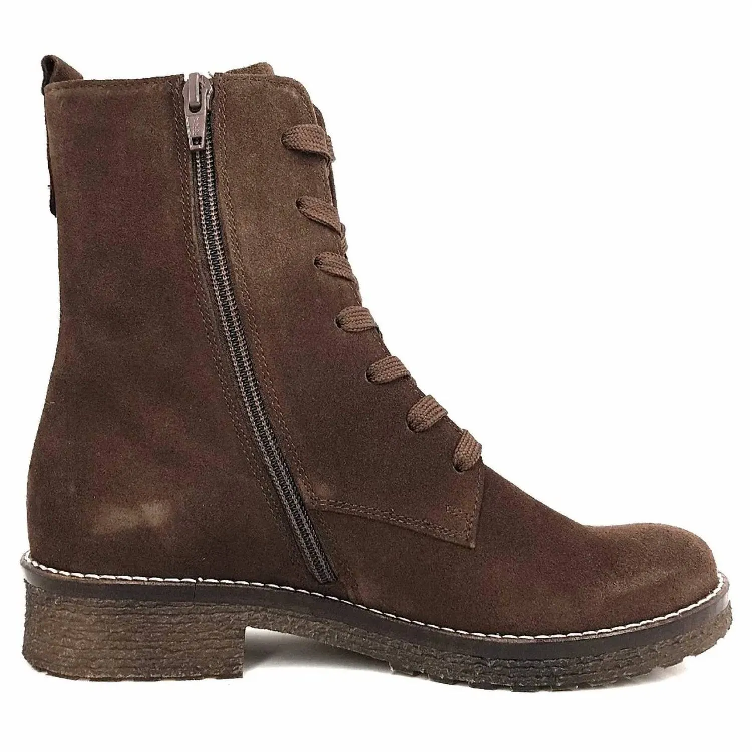 Short Lace Ankle Boot In Whiskey