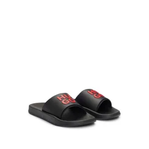 Slides with logo-branded straps