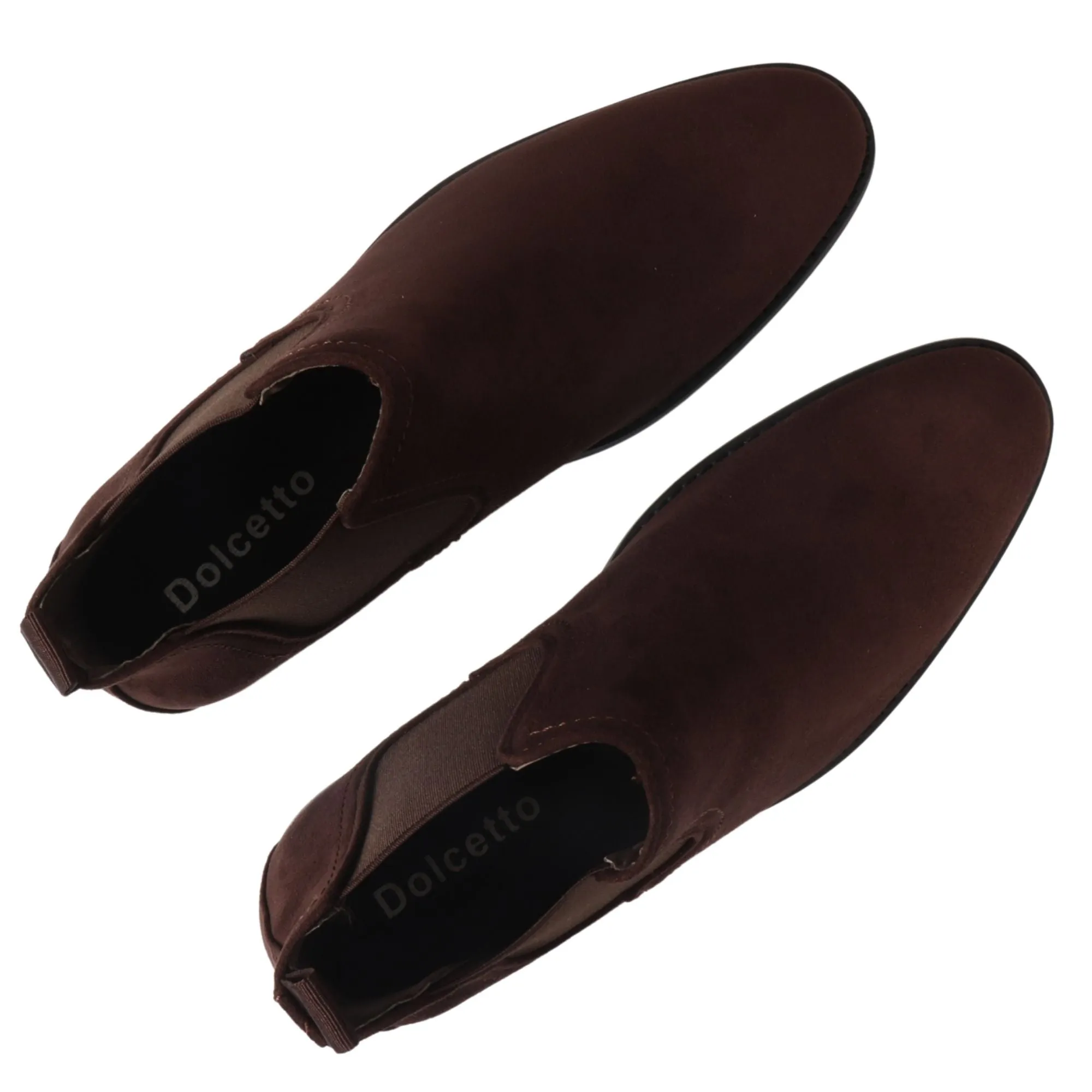 Slip On Suede Leather Lined Chelsea Ankle Shoes