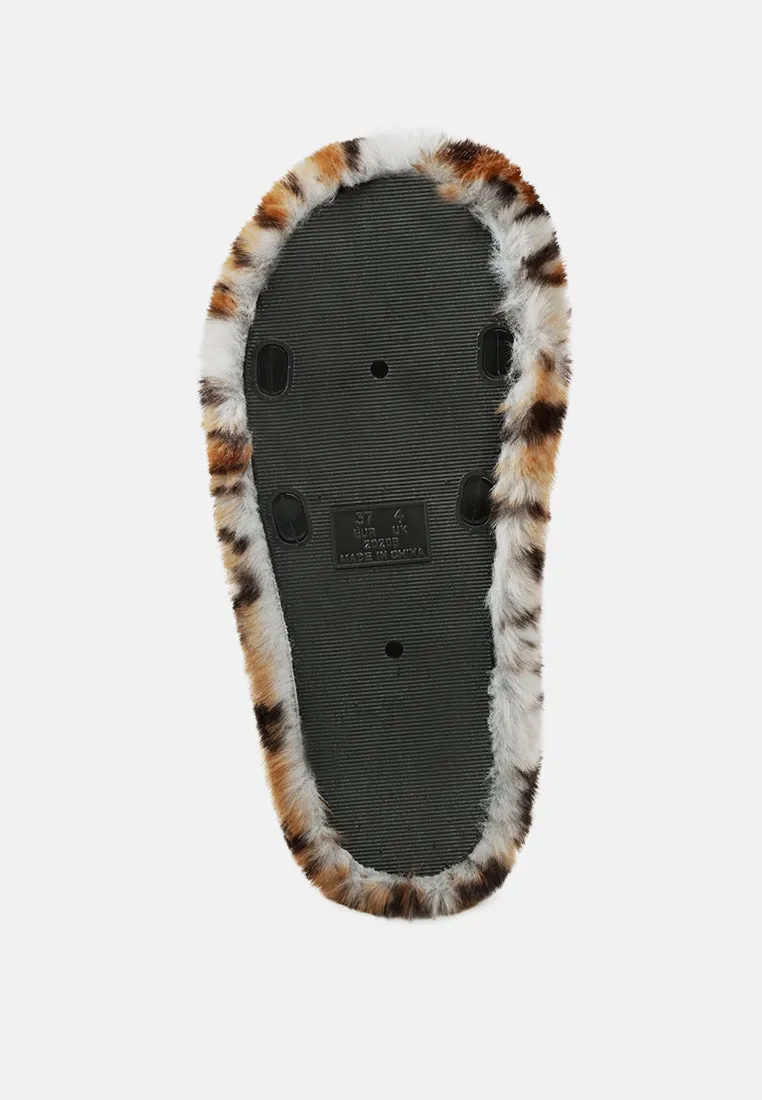 snuggle-in indoor fur flats