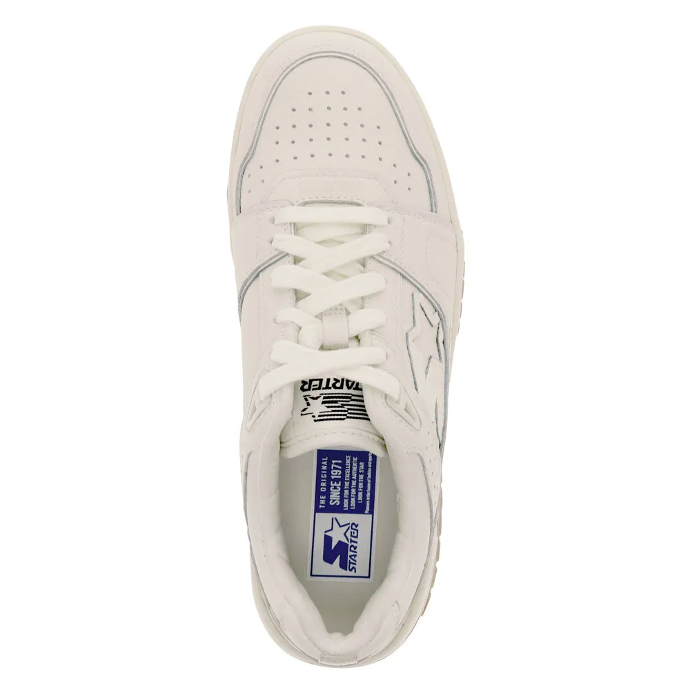 Starter Mens Fast Break Low Genuine Leather Casual Lace Up Sneaker Shoe