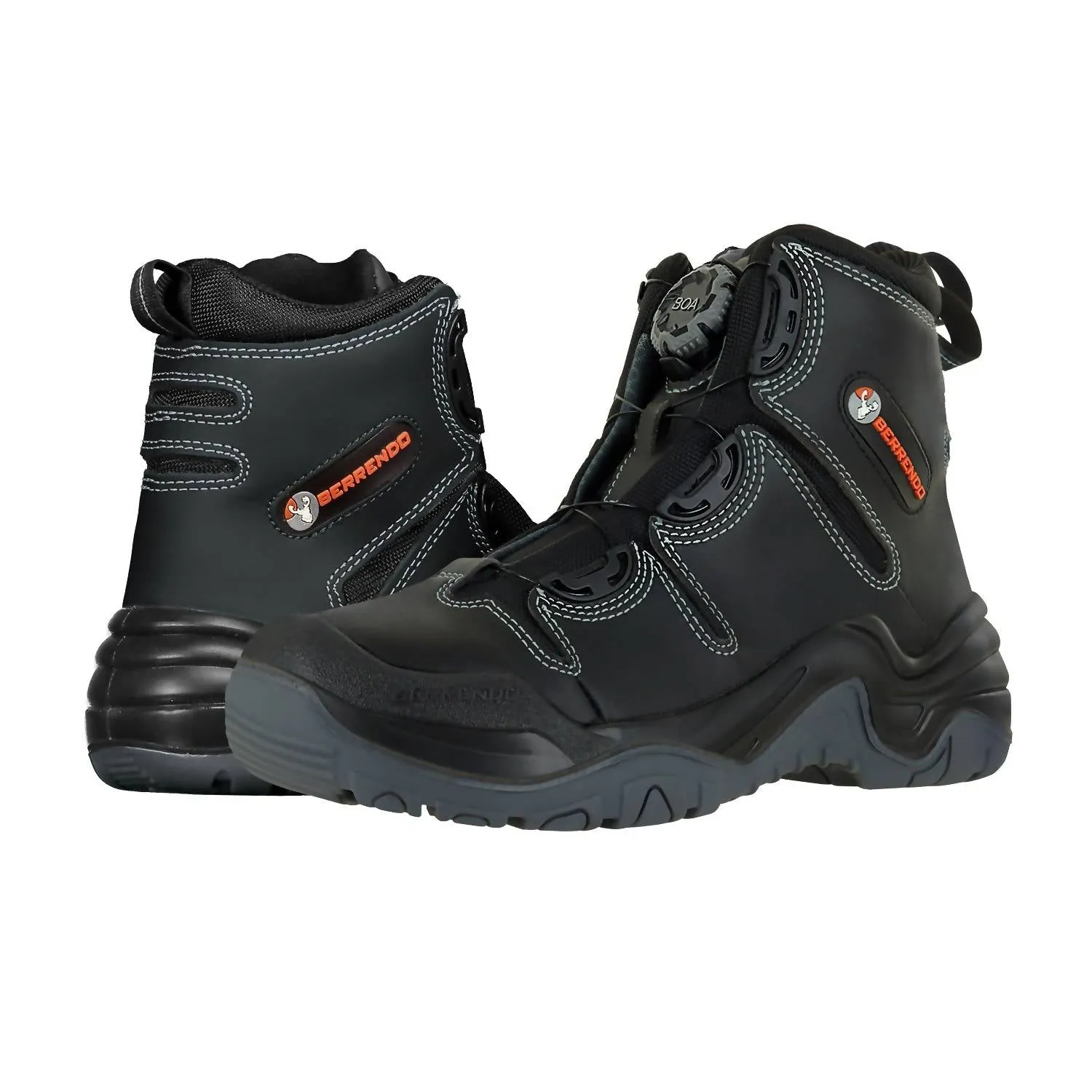Steel Toe Work Boots 6�� In Black