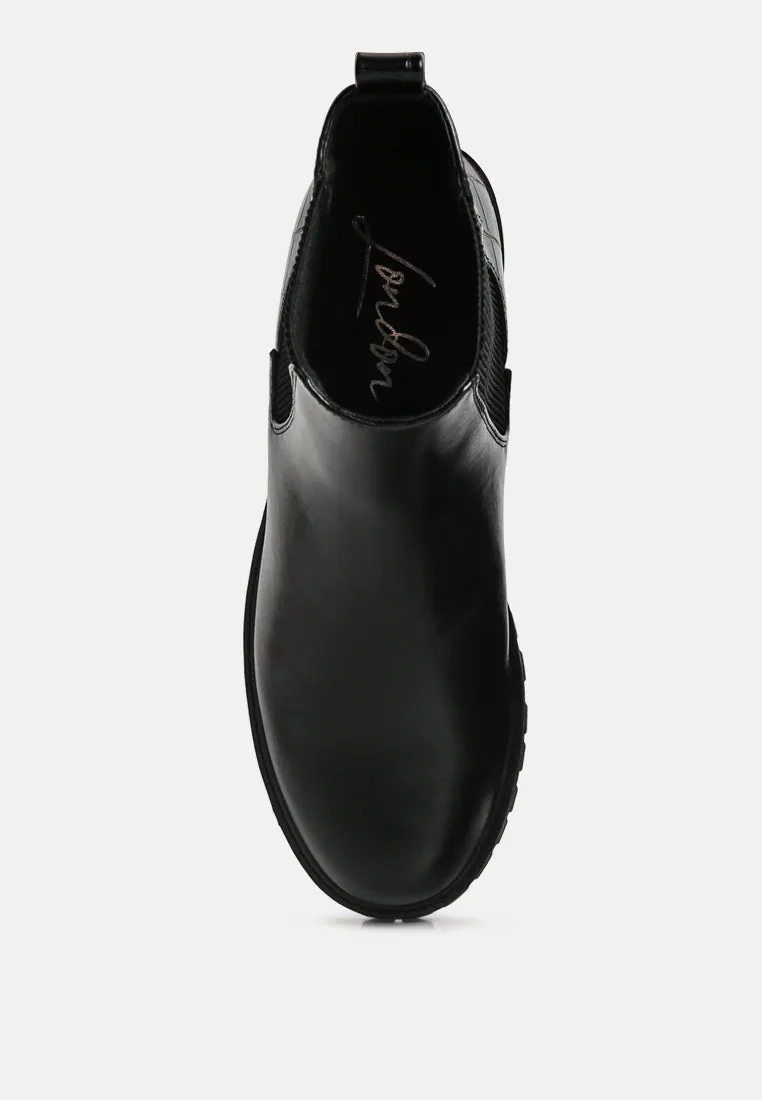 stella croc back chelsea boots