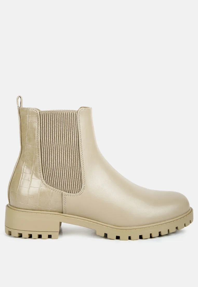 stella croc back chelsea boots