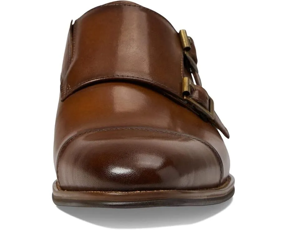 Steve Madden Teon Oxford Men US 7 Tan Leather Slip On Cap Toe Dress Shoes KHD436