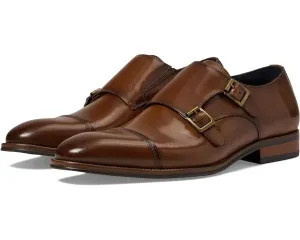Steve Madden Teon Oxford Men US 7 Tan Leather Slip On Cap Toe Dress Shoes KHD436