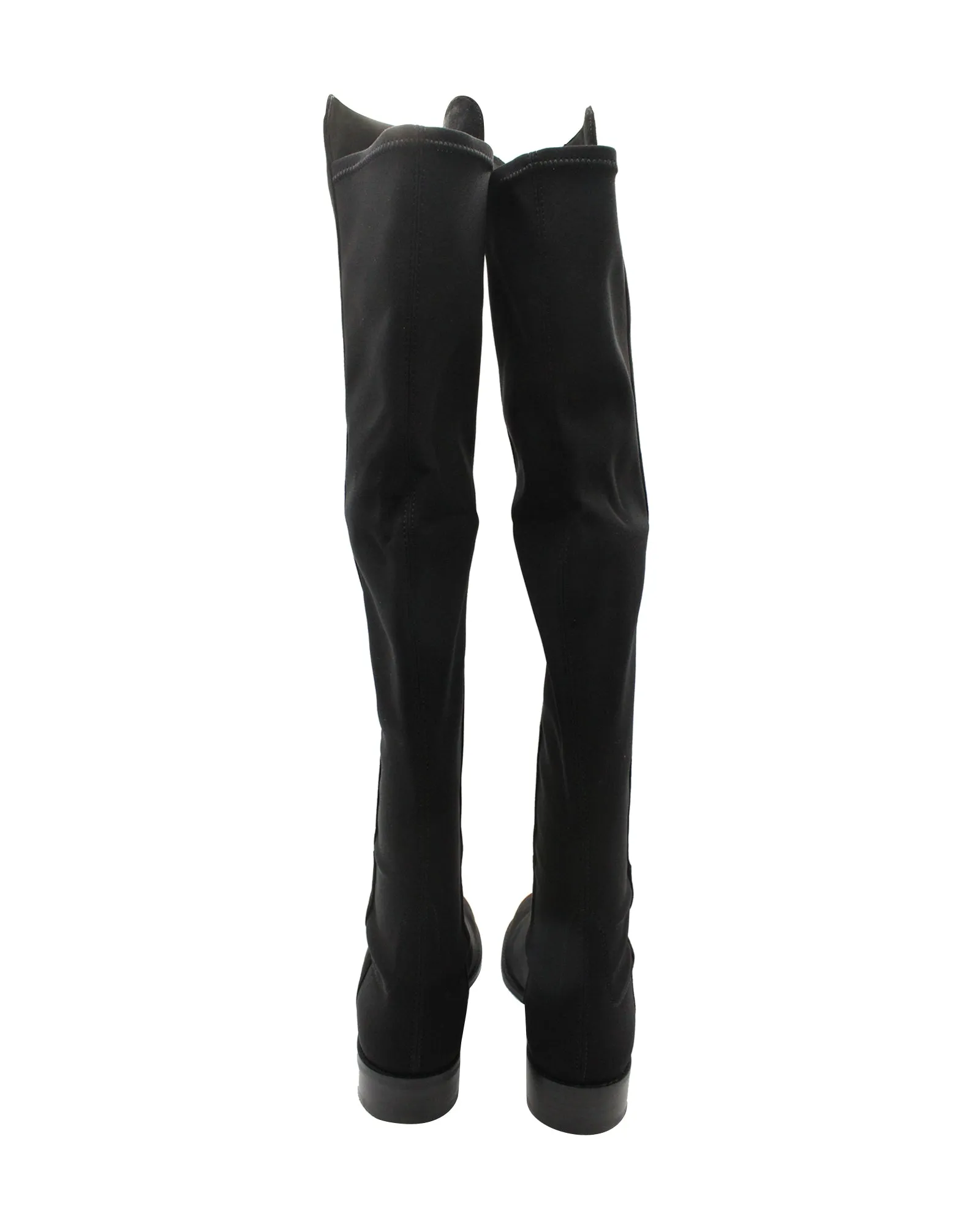 Stuart Weitzman 5050 Stretch Knee Boots in Black Suede