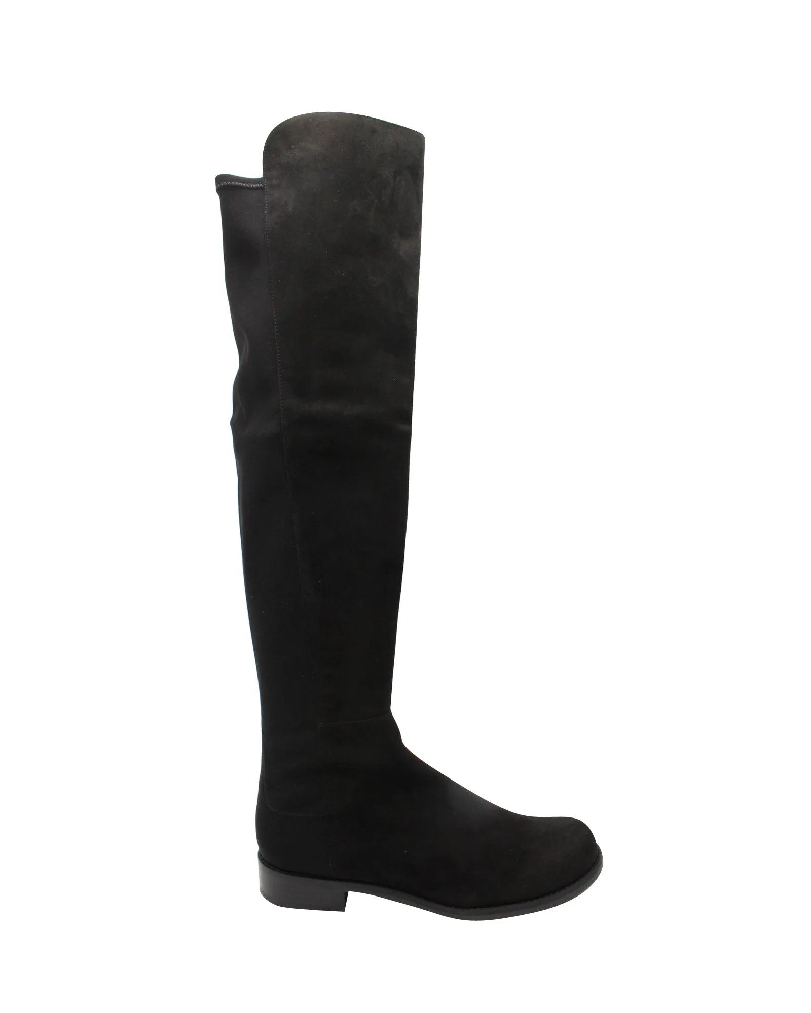 Stuart Weitzman 5050 Stretch Knee Boots in Black Suede