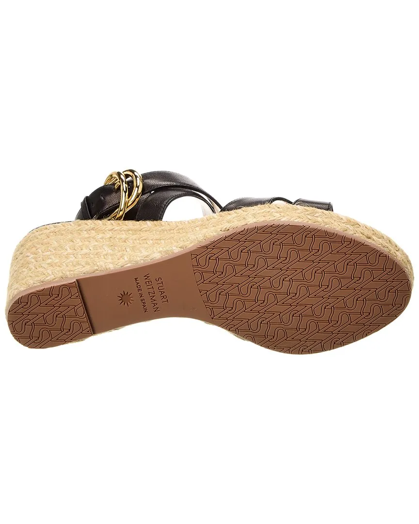Stuart Weitzman Zuzu Leather Wedge Sandal