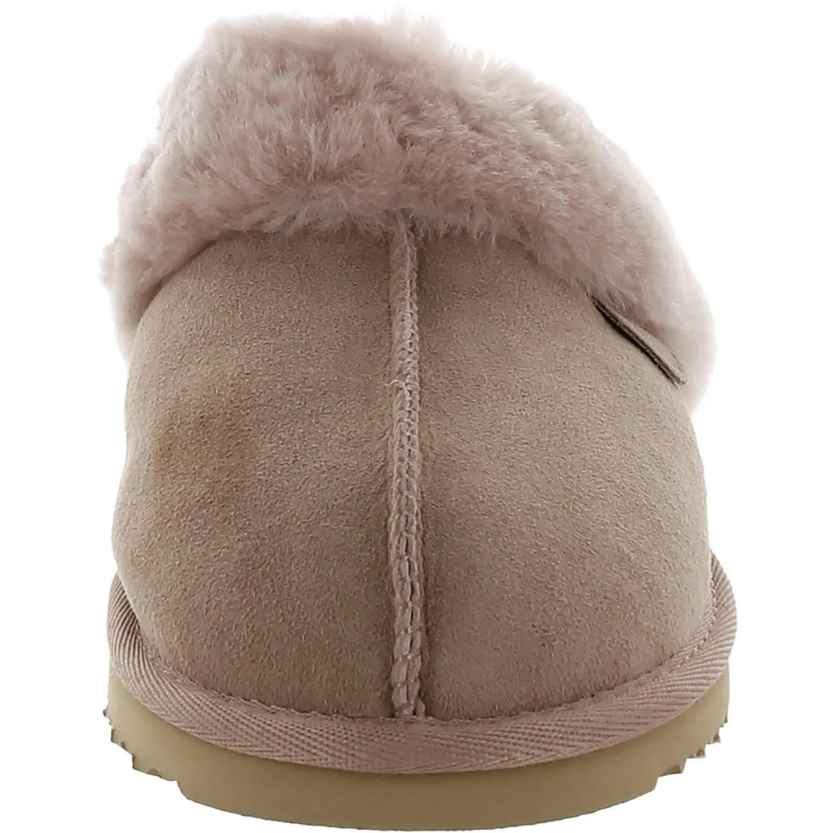 Sydney Womens Suede Shearling Scuff Slippers