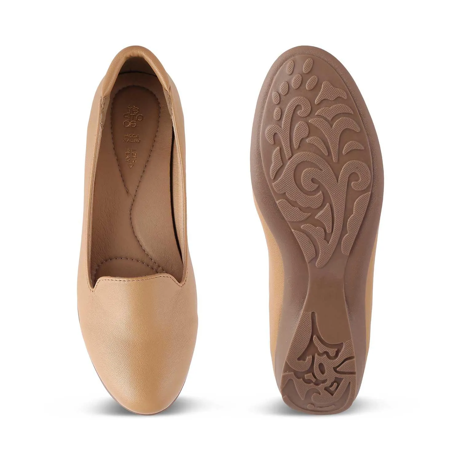 The Asamsy Beige Women's Casual Ballerinas Tresmode
