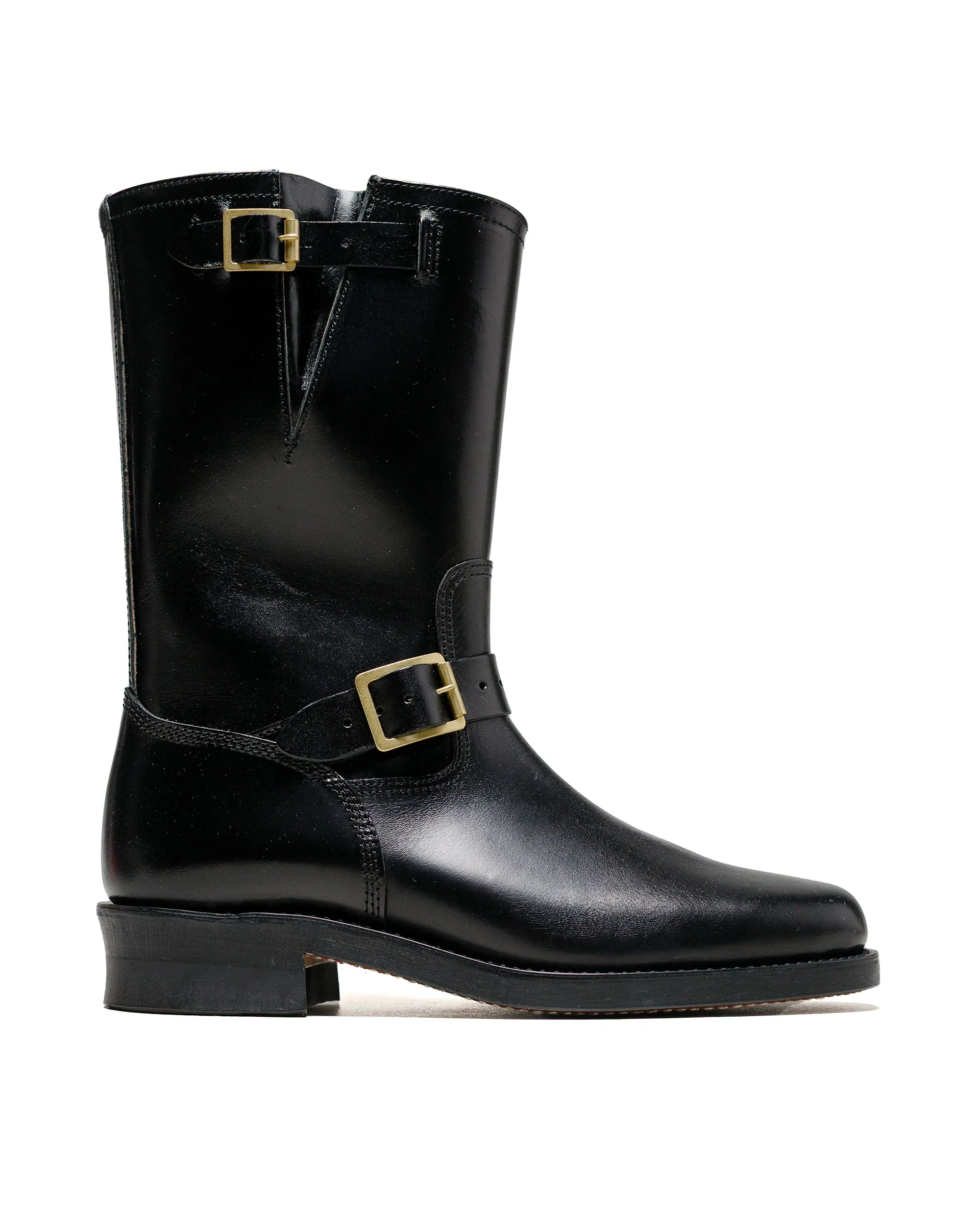 The Real McCoy's BA23101 Buco Narrow Engineer Boots / Buttock Black