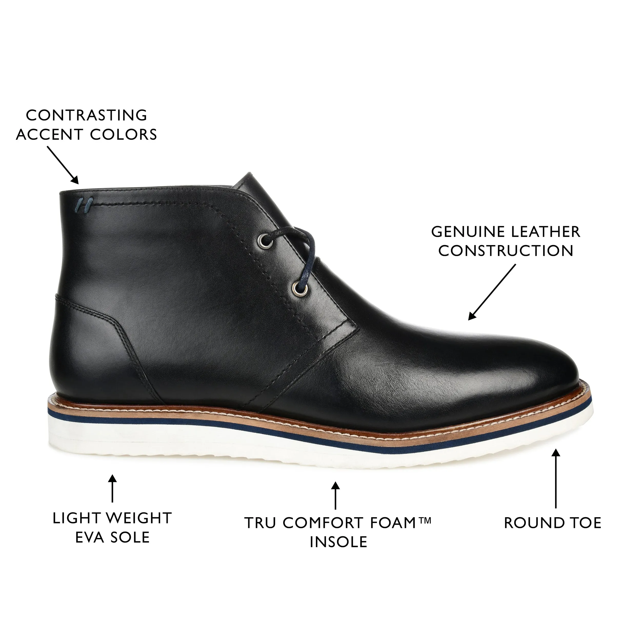 Thomas & Vine Keegan Plain Toe Chukka Boot
