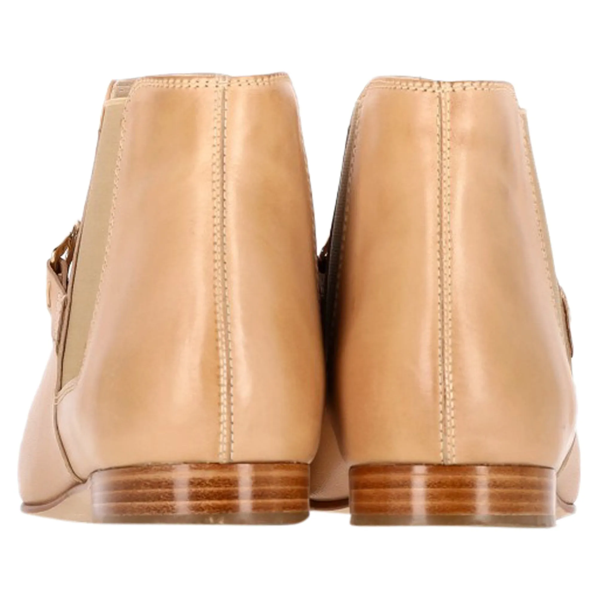 Tod's Chain Detail Ankle Boots in Brown Leather