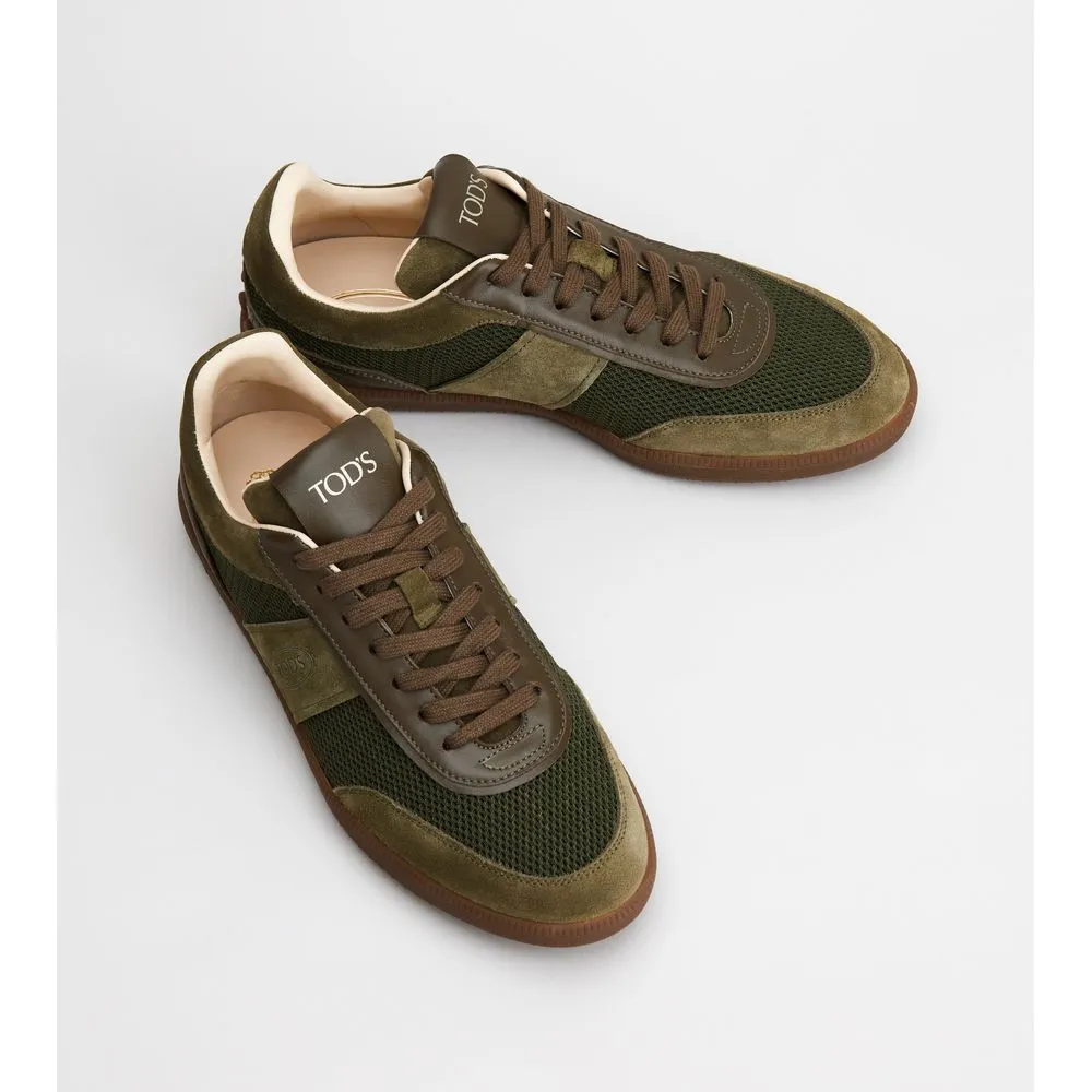Tod's Tabs Sneakers in Suede and Technical Fabric