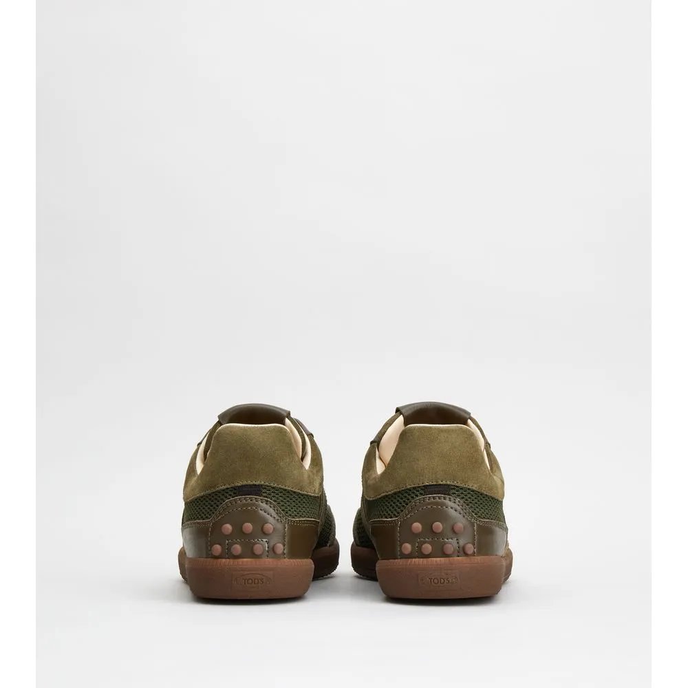 Tod's Tabs Sneakers in Suede and Technical Fabric