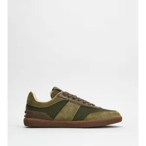 Tod's Tabs Sneakers in Suede and Technical Fabric