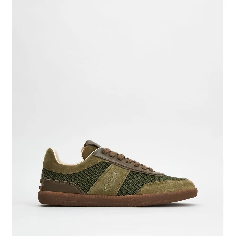 Tod's Tabs Sneakers in Suede and Technical Fabric