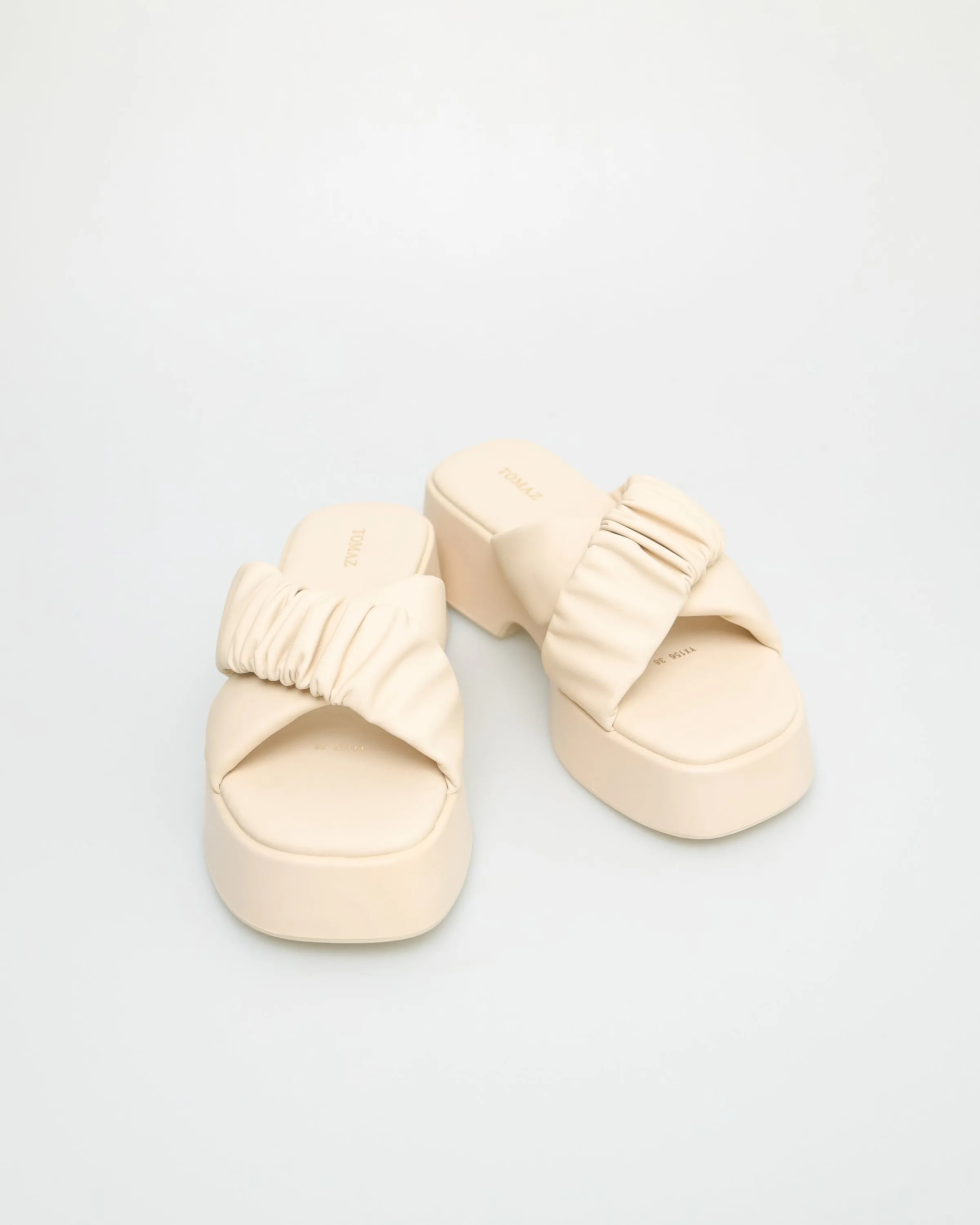 Tomaz YX156 Ladies Crossover Scrunchie Sandals