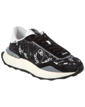 Valentino VLogo Signature Lace & Suede Sneaker